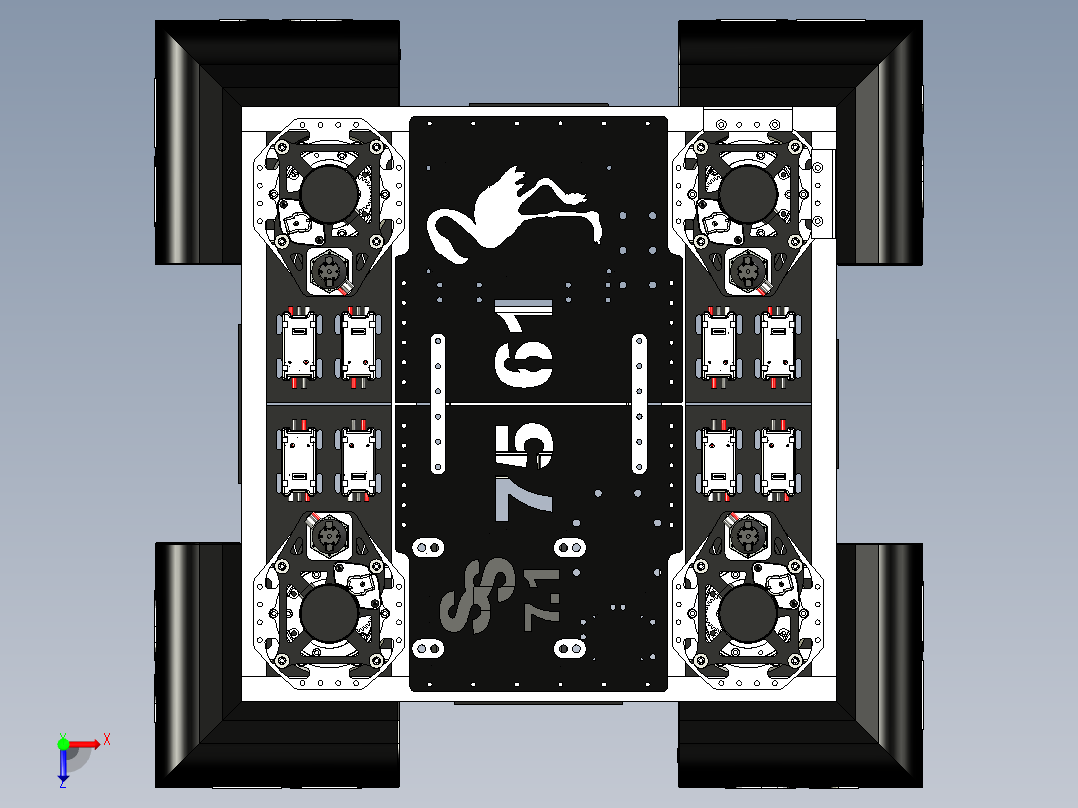 转向驱动器俯视图