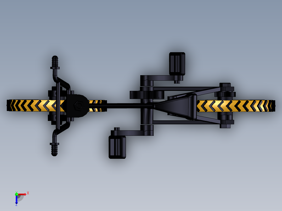 2---自行车STEP三维图纸模型设计图纸俯视图