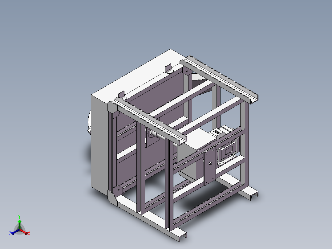 电动推磨正等轴测图