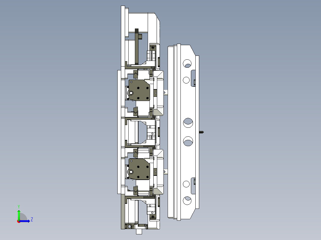 栈板封条自动化焊接模具左视图