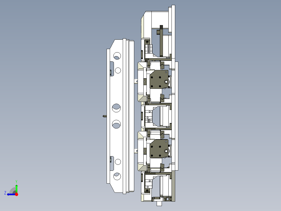栈板封条自动化焊接模具右视图