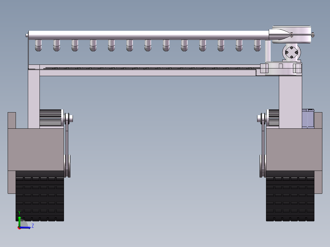 履带智能小车左视图