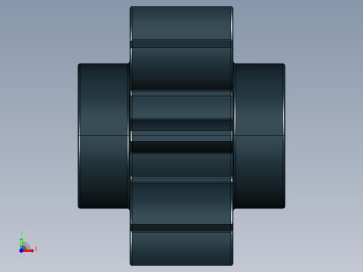 3647 - 4120181 Black Technic Gear 8 Tooth.STEP前视缩略图