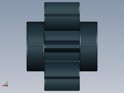 3647 - 4120181 Black Technic Gear 8 Tooth.STEP后视缩略图