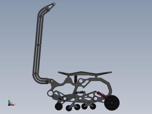 全地形履带越滑板车结构前视缩略图
