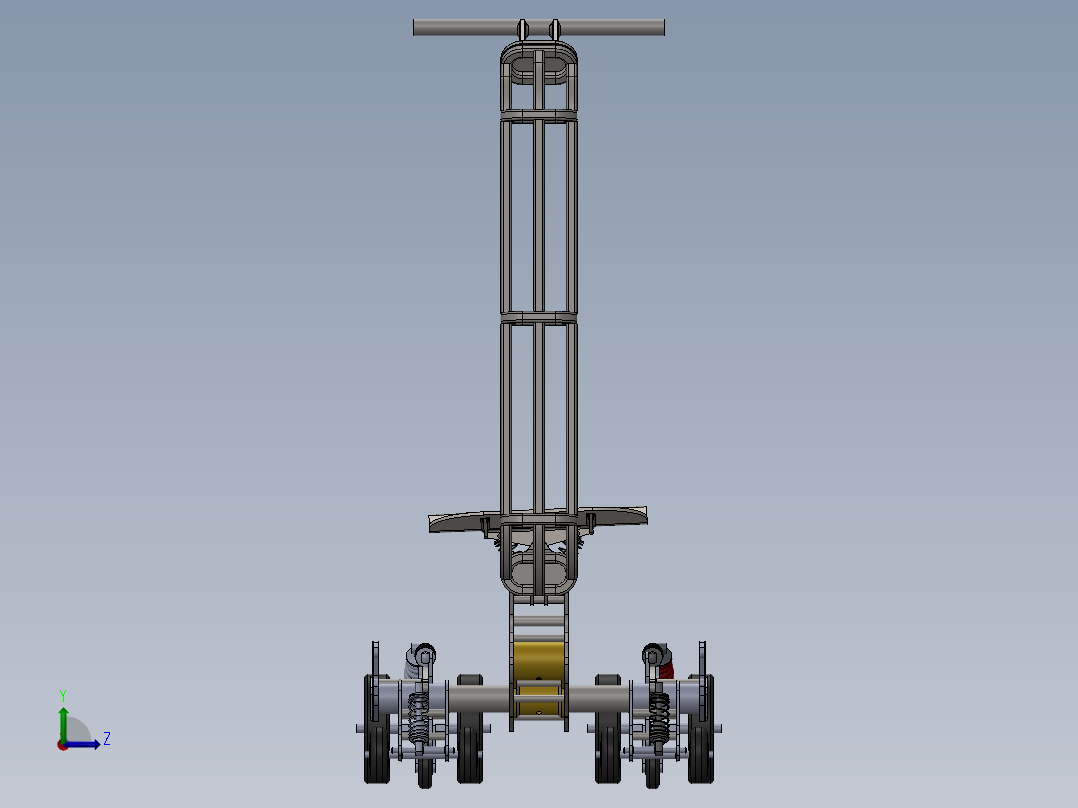 全地形履带越滑板车结构左视图