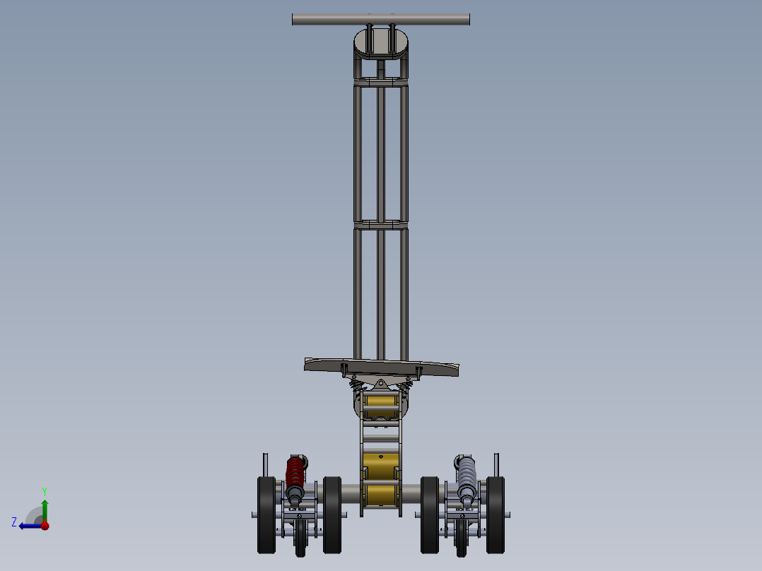 全地形履带越滑板车结构右视图