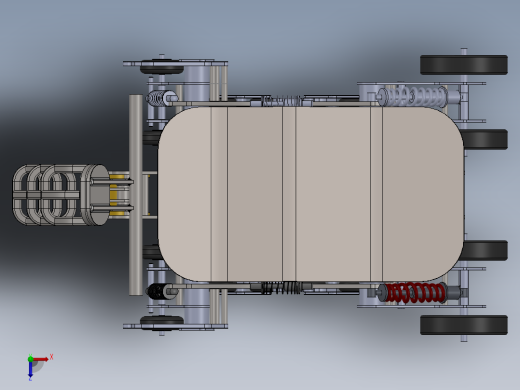 全地形履带越滑板车结构俯视缩略图