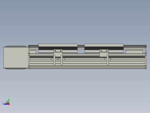 直线模组LHB17-L40-S150-R(B)设计图纸右视缩略图