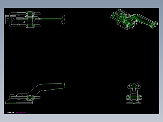 門閂式夾鉗SSP(A)-2D多系列多零件图纸模型
