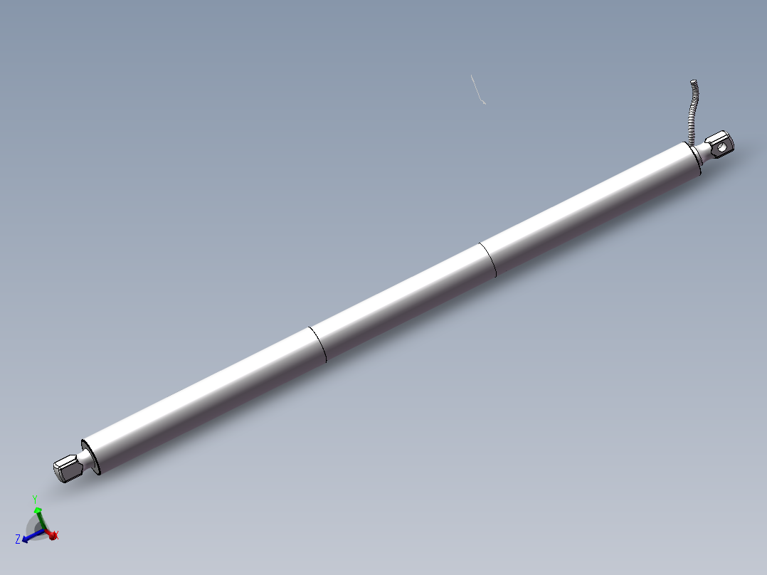 某款电动尾门撑杆结构图