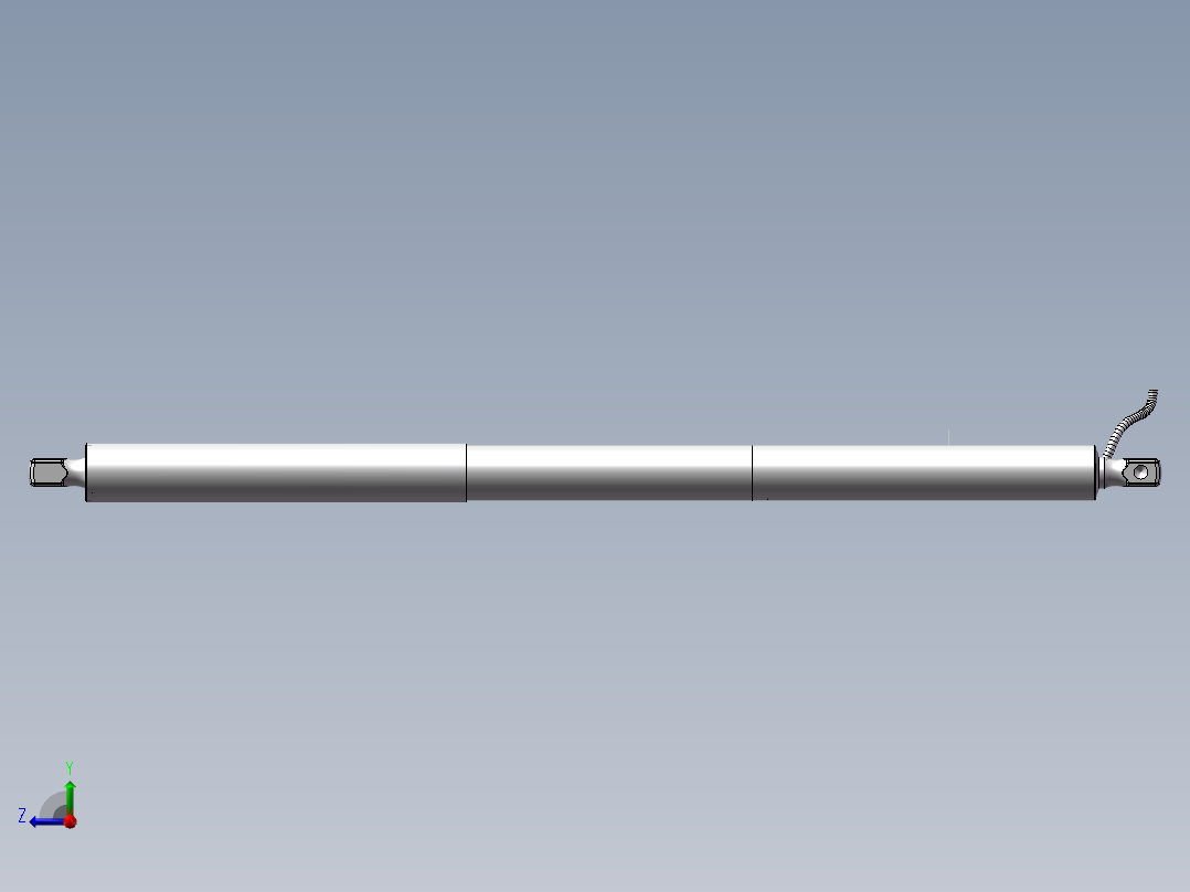 某款电动尾门撑杆结构图右视图