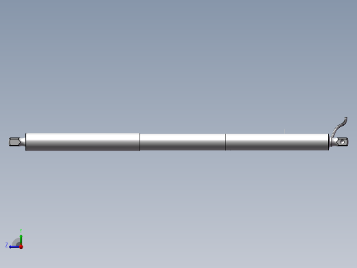 某款电动尾门撑杆结构图右视缩略图
