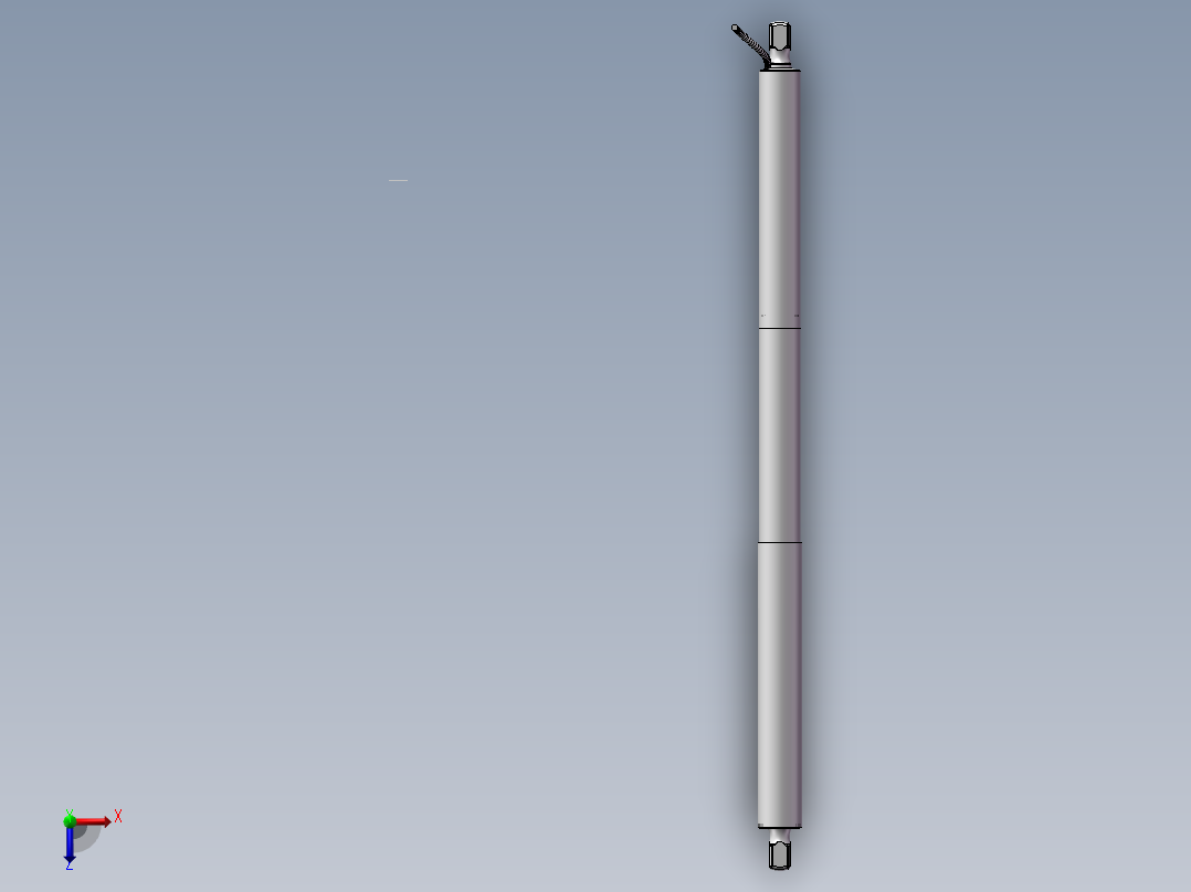 某款电动尾门撑杆结构图俯视图