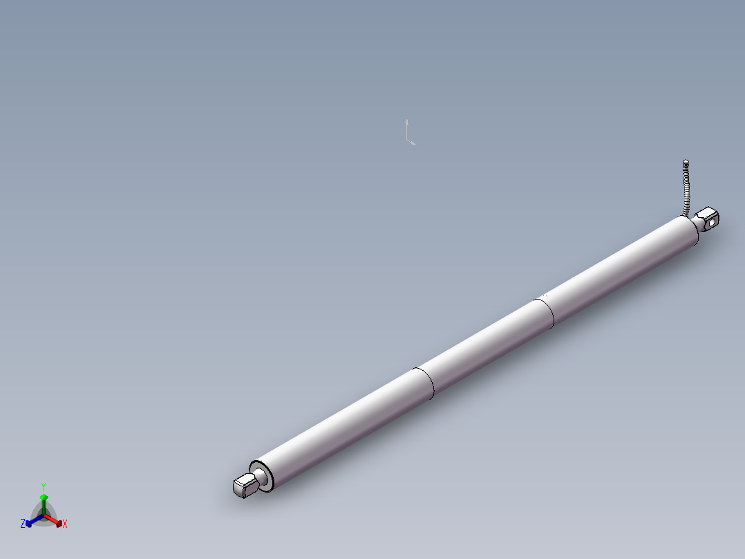 某款电动尾门撑杆结构图正等轴测图