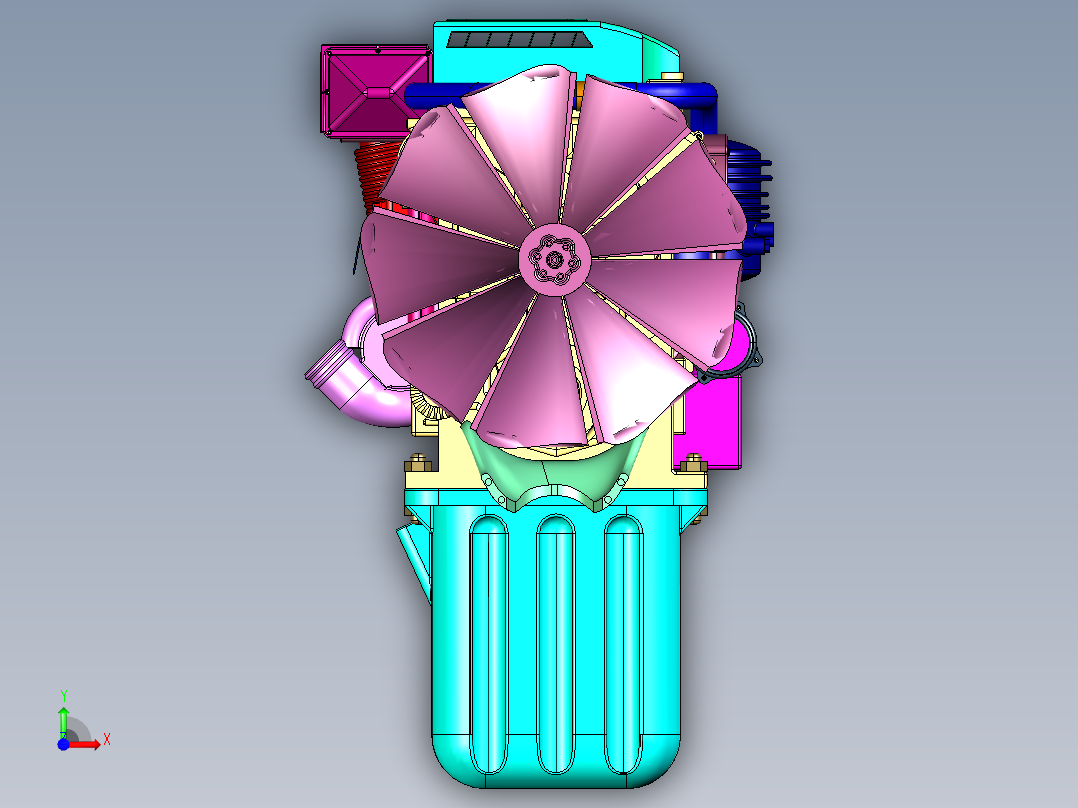 船舶和发电机组用柴油机前视图