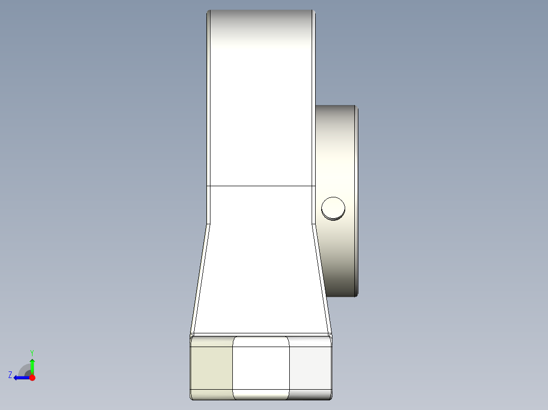 KP004立式轴承20mm自调心立式法兰轴承供右视图
