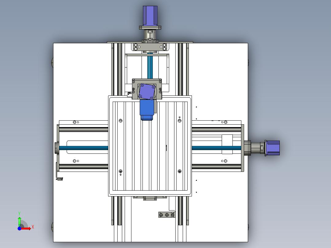 简易型教学数控铣床的设计【三维PROE】前视图