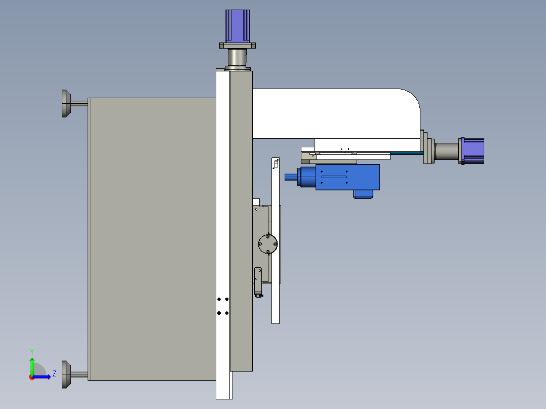 简易型教学数控铣床的设计【三维PROE】左视图