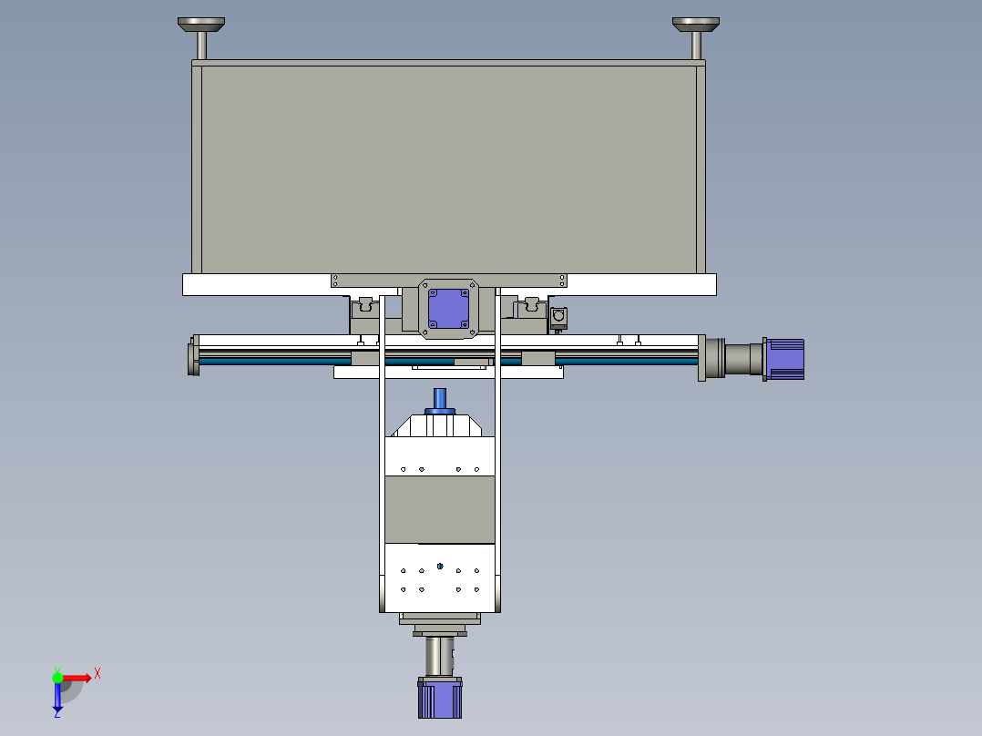 简易型教学数控铣床的设计【三维PROE】俯视图