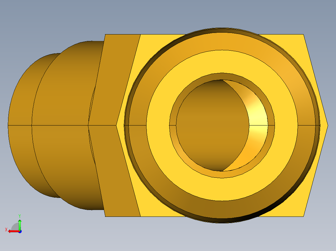 扩口式工业通用硬管接头45Deg Elbow 159F-8-8后视图