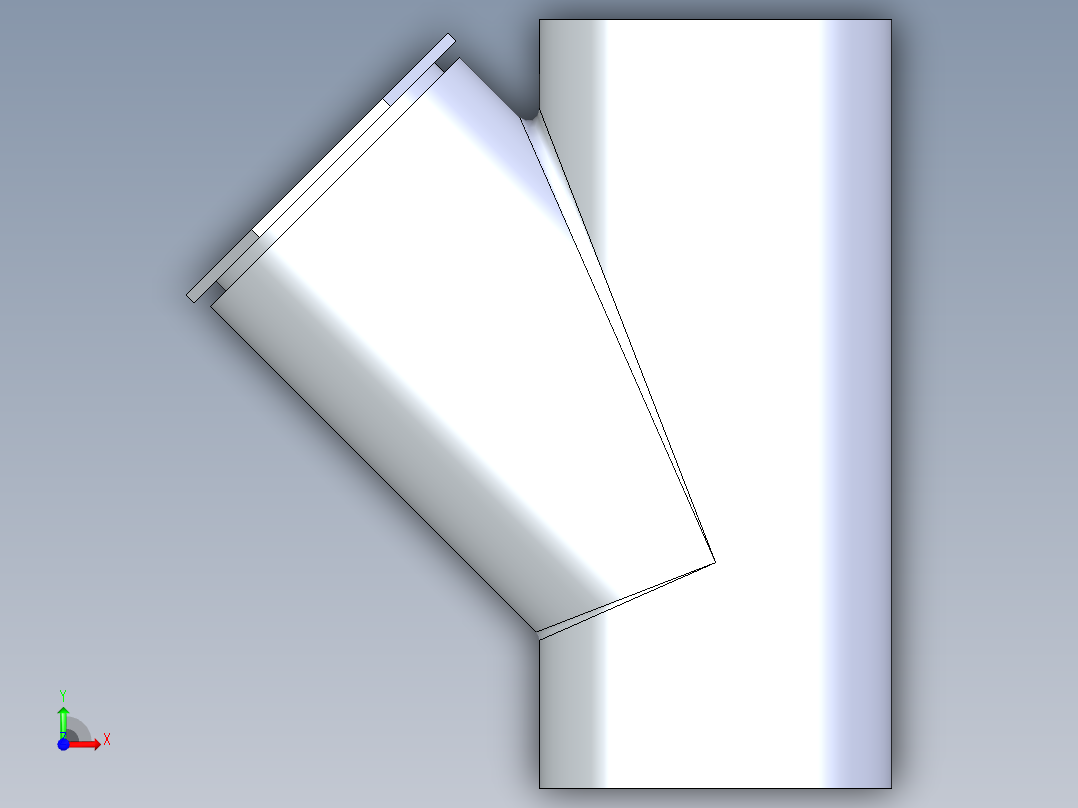 CPVC管件34-Sch80_45_Reducing_Wye_SxSxS_9870-532_6in x 4in前视图