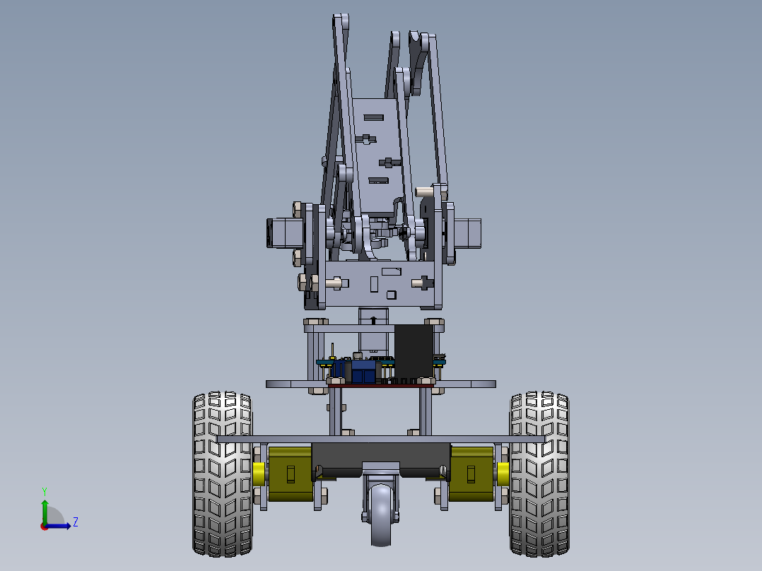 智能小车-+机械臂左视图