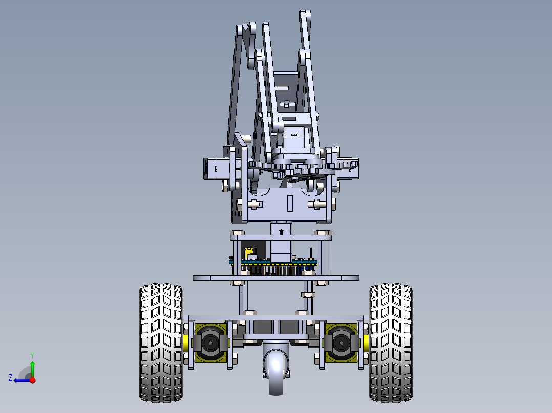 智能小车-+机械臂右视图