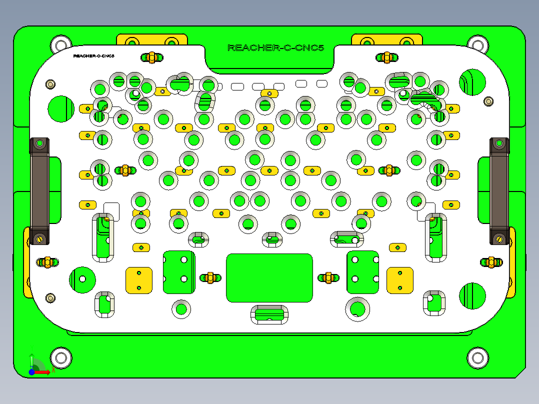 REACHER-C-笔记本CNC工装夹具三维模型cnc5前视图