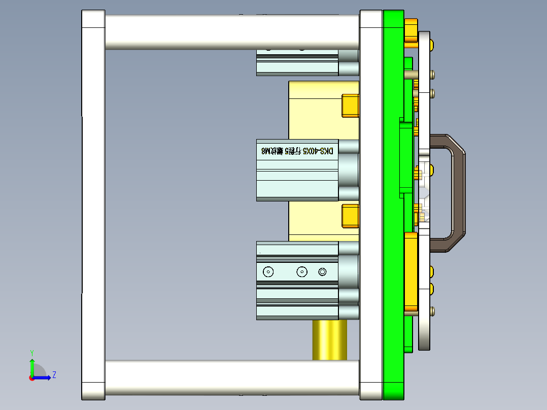 REACHER-C-笔记本CNC工装夹具三维模型cnc5左视图