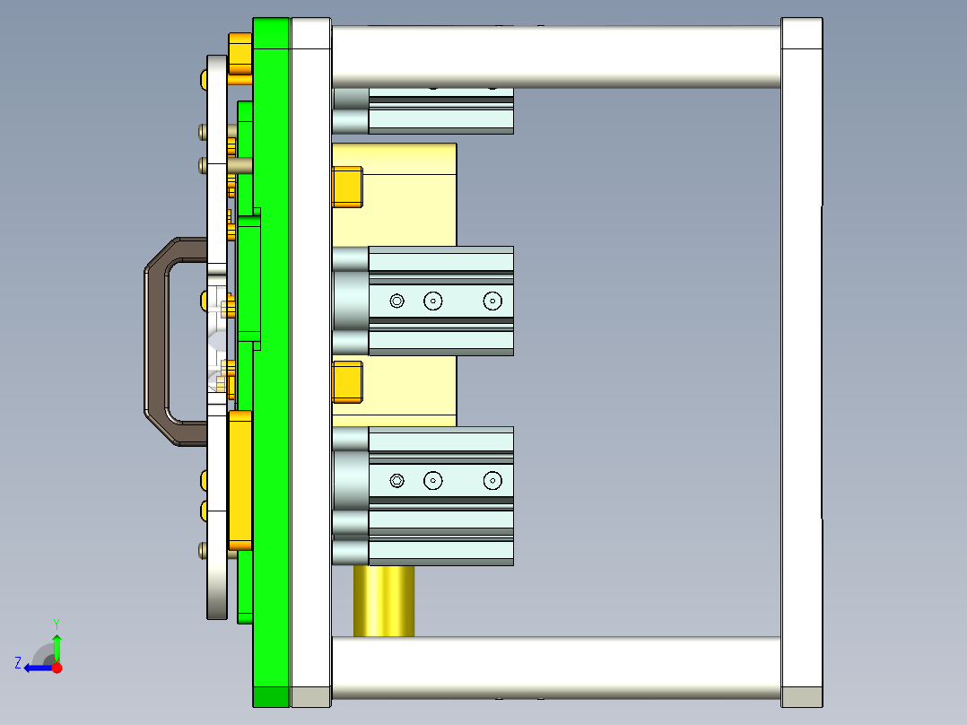 REACHER-C-笔记本CNC工装夹具三维模型cnc5右视图