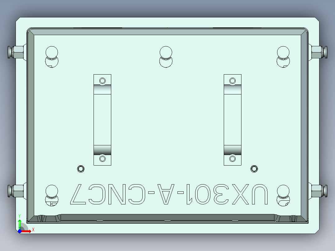 UX301-A-笔记本CNC工装夹具三维模型CNC7-8-28前视图