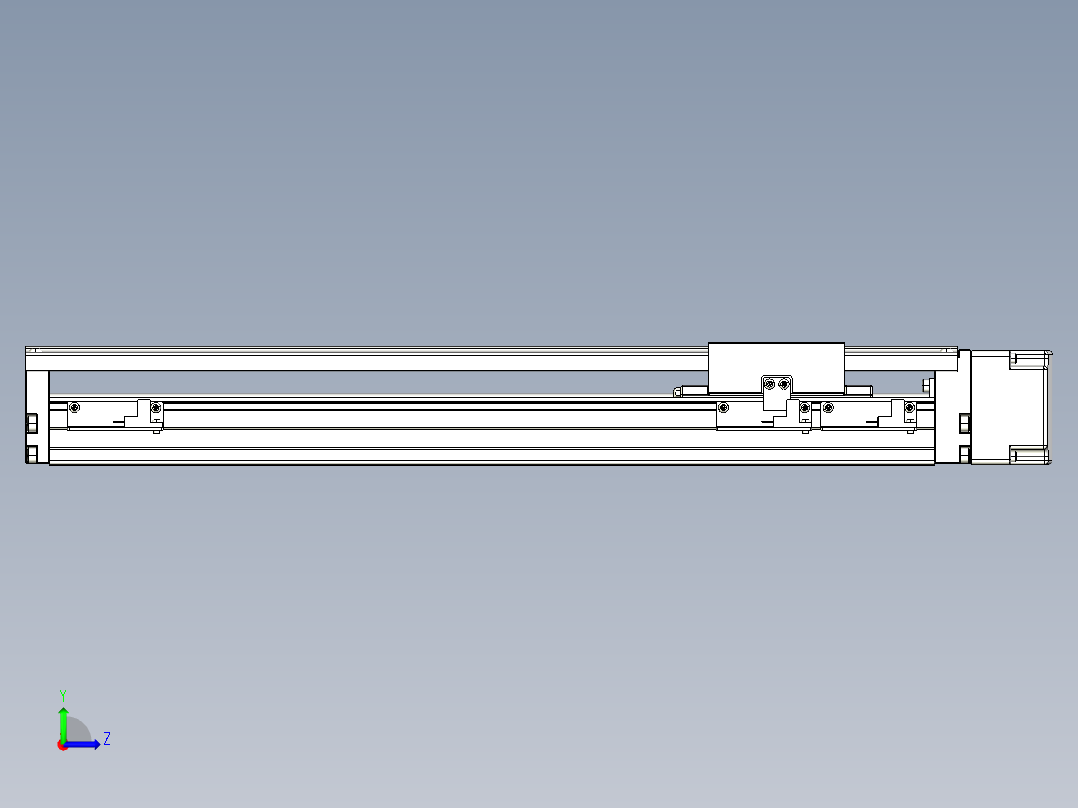 TPA-KNR-86E-1610C-L350A1-ML-H10-N3线性模块铝制底座左视图