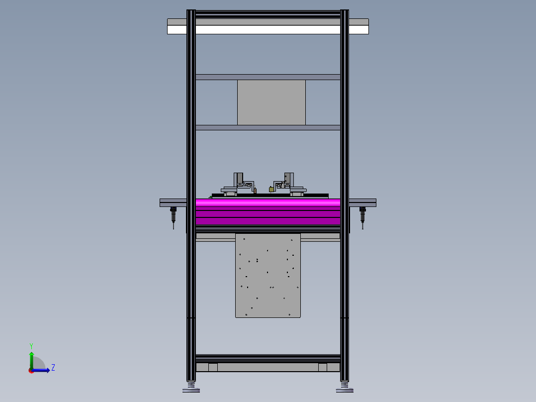 自动化PCB烧录机构sw18可编辑左视图