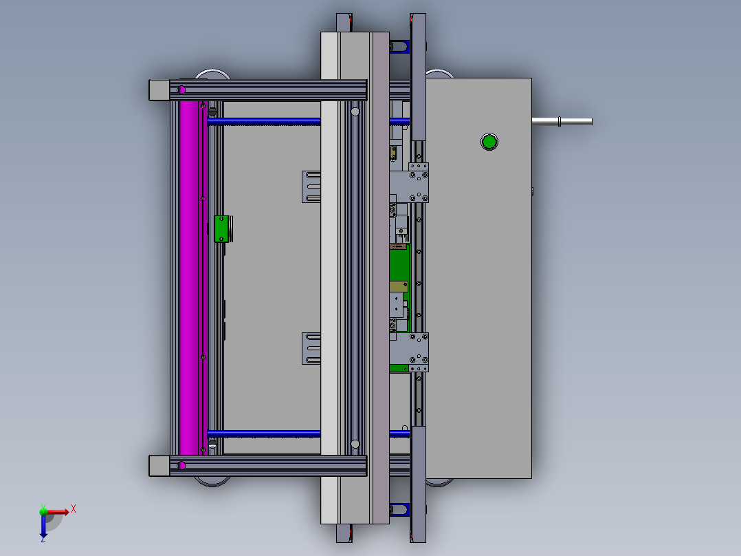 自动化PCB烧录机构sw18可编辑俯视图