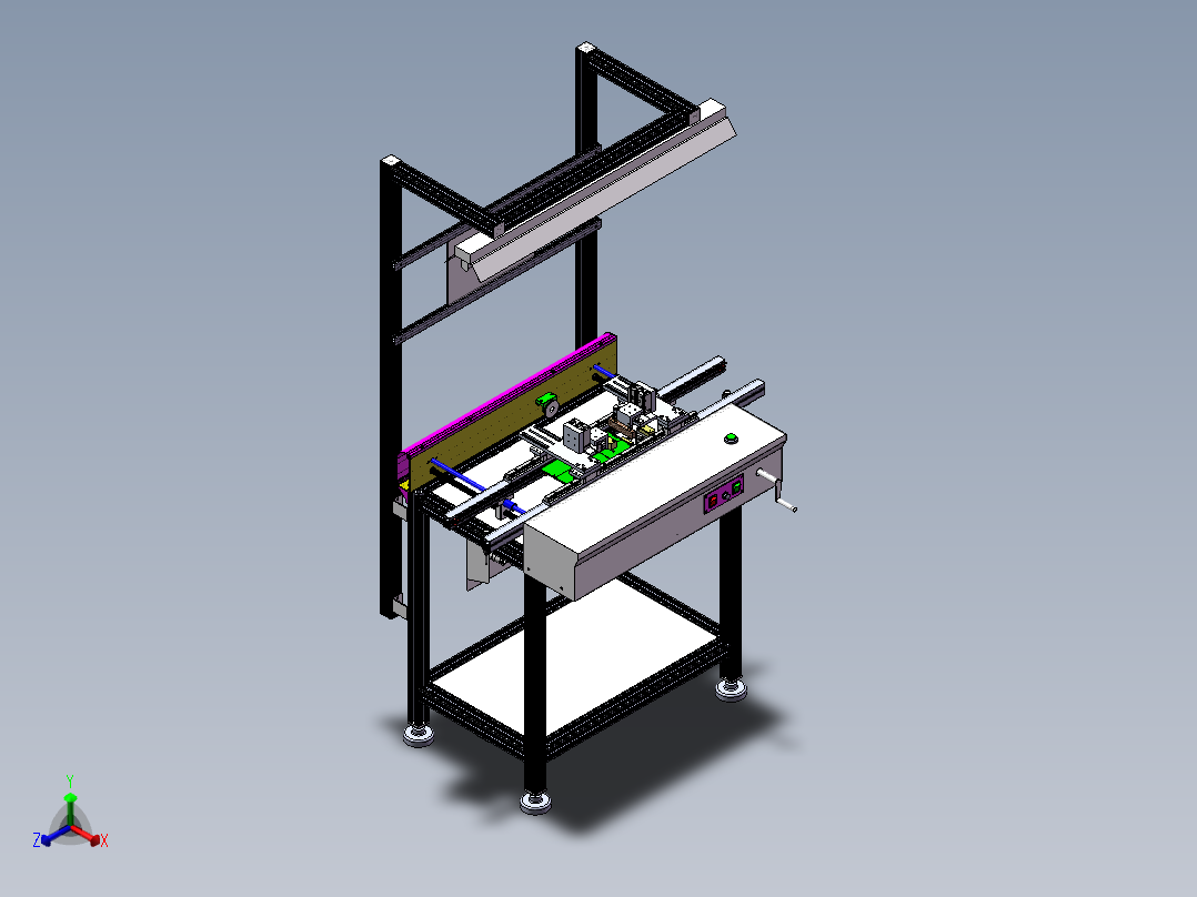 自动化PCB烧录机构sw18可编辑正等轴测图
