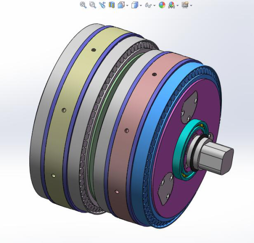 二级行星齿轮减速器（sw12可编辑+cad+仿真视频）缩略图