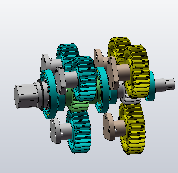 二级行星齿轮减速器（sw12可编辑+cad+仿真视频）