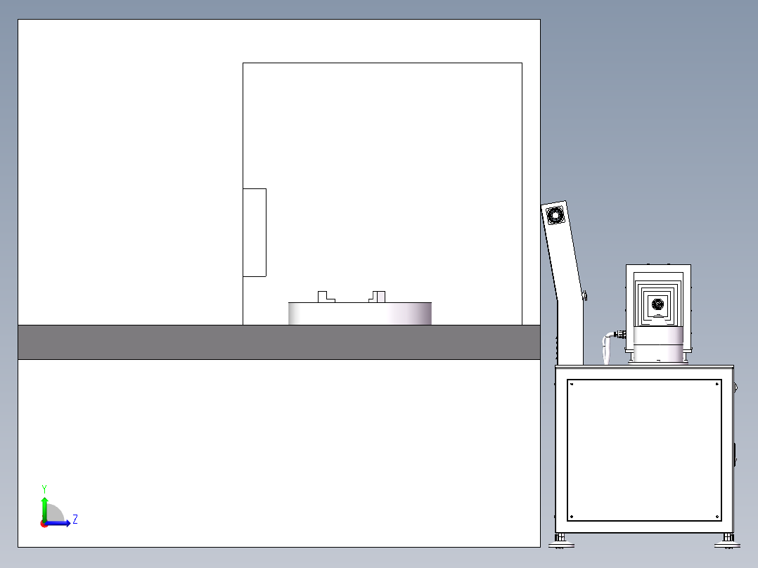动平衡机及打标机左视图