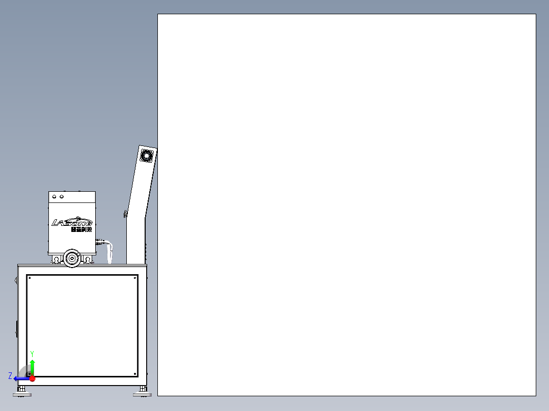 动平衡机及打标机右视图
