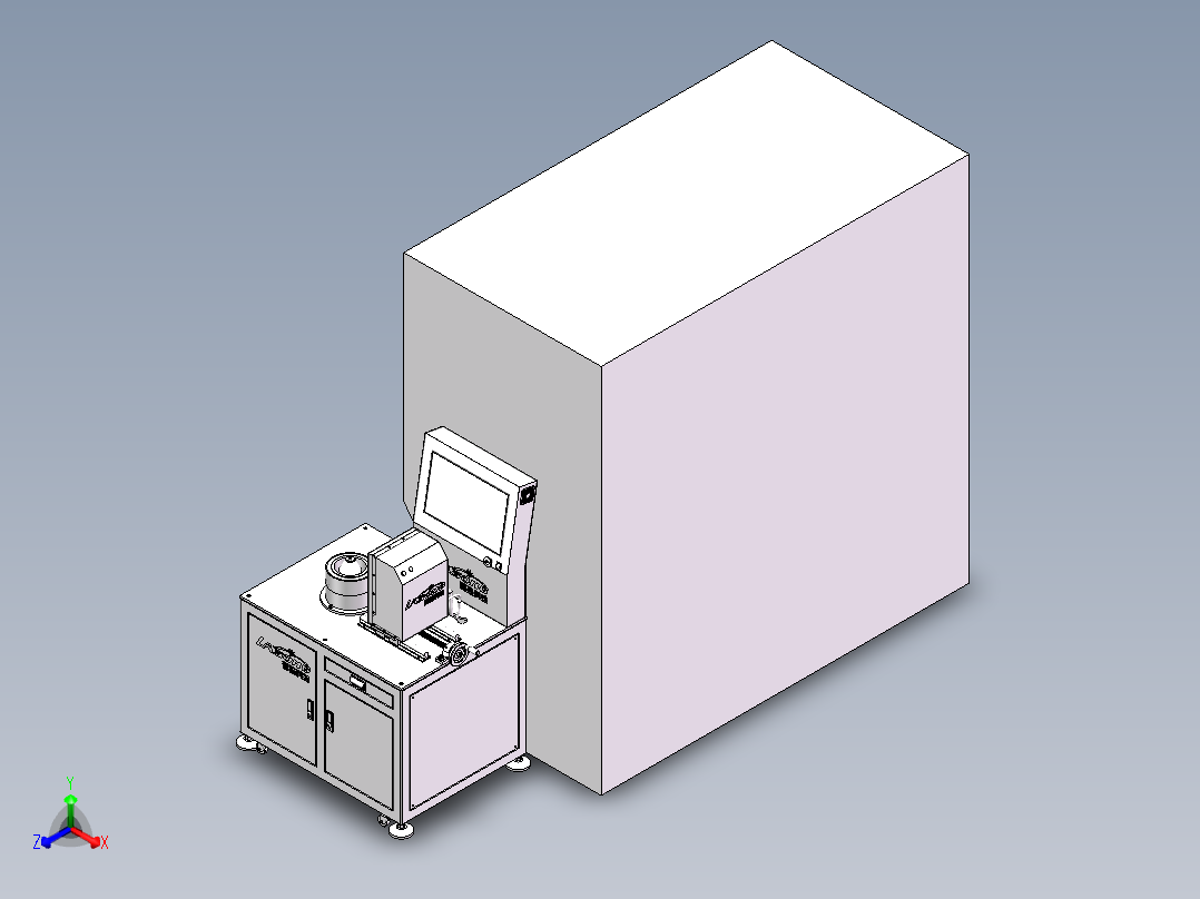 动平衡机及打标机正等轴测图