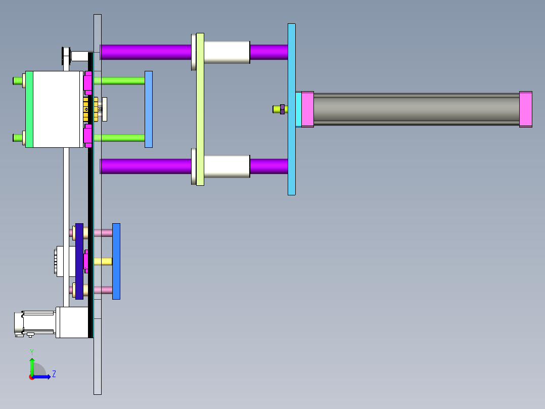 双工位交替压装平台左视图