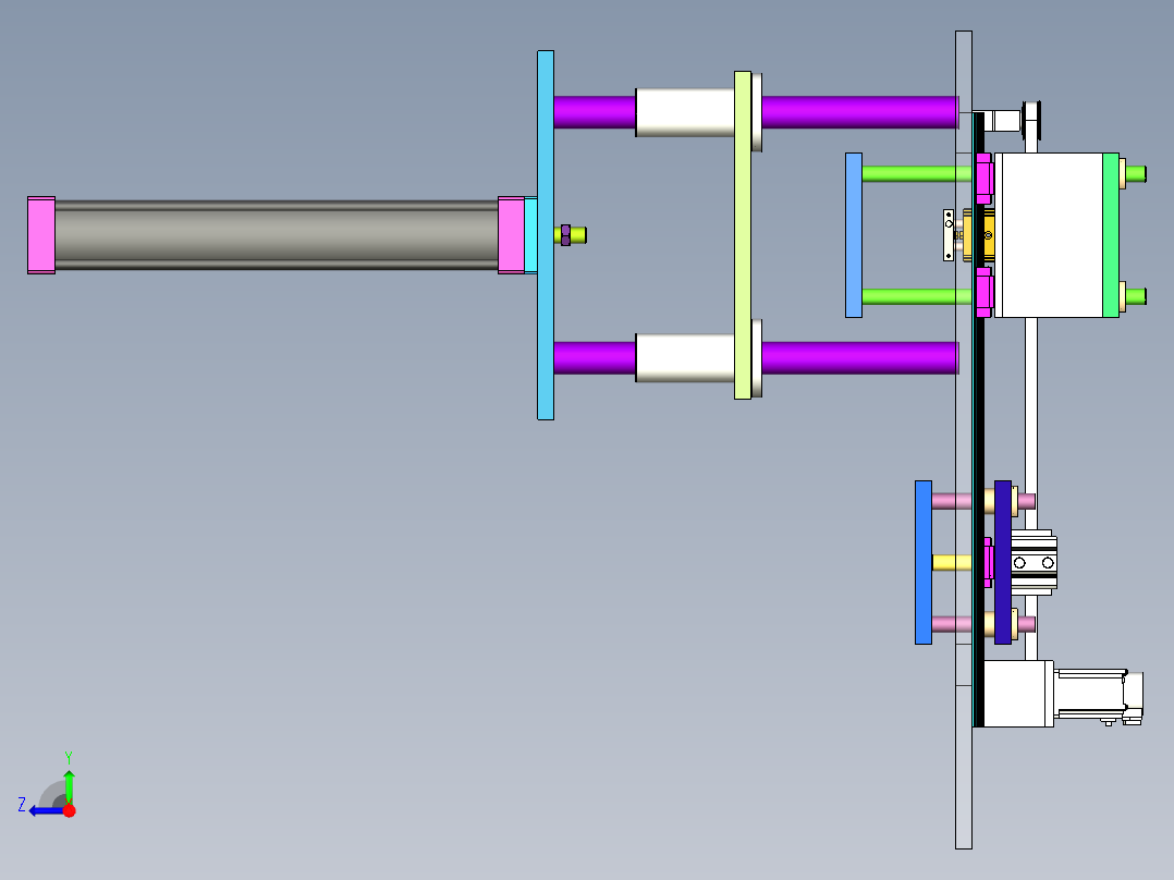 双工位交替压装平台右视图