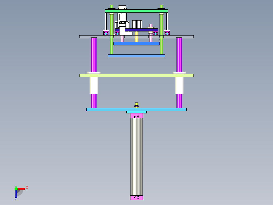 双工位交替压装平台俯视图