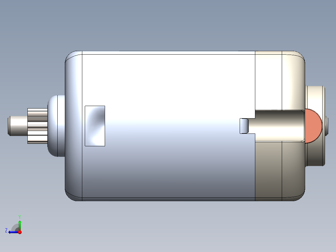 直流电机、电机(34)右视图