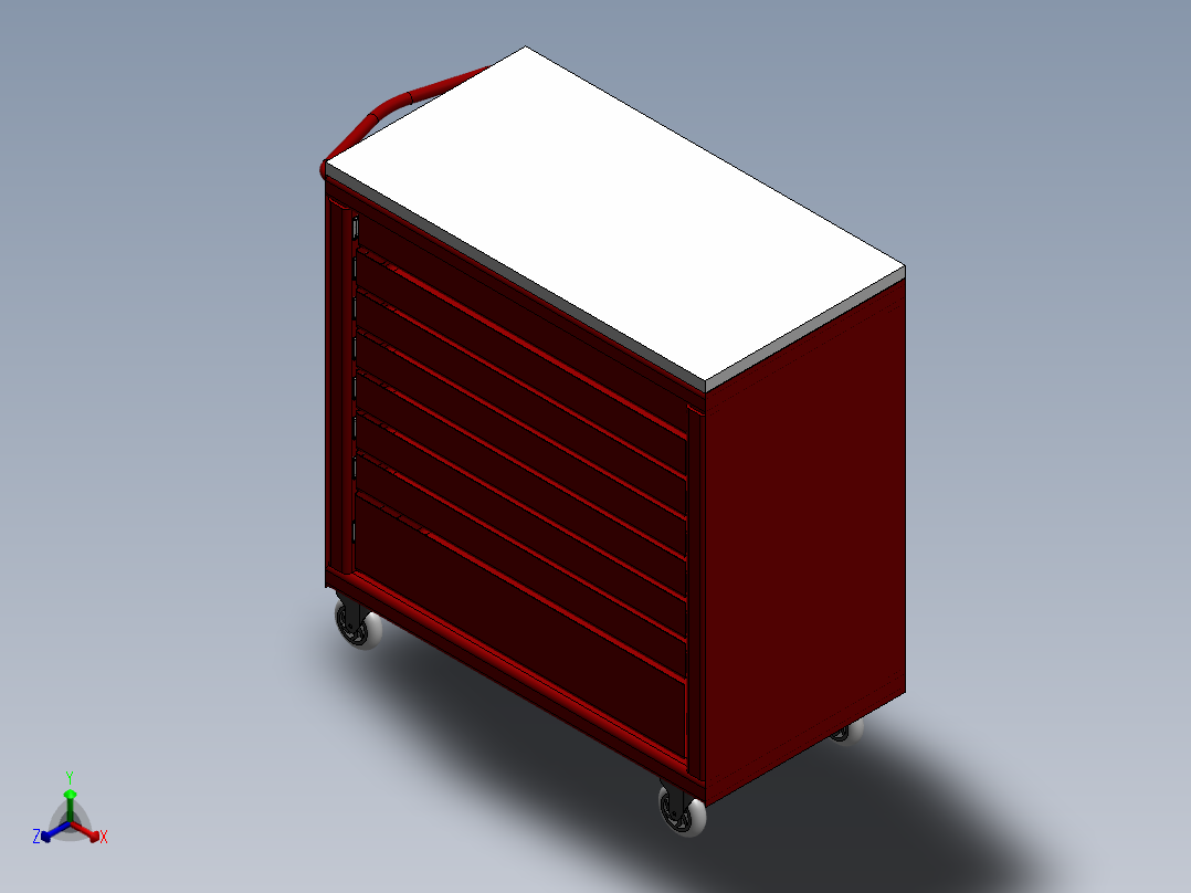 工具箱(9)正等轴测图