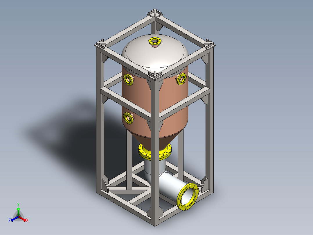 A3003497-垂直容器设计正等轴测图