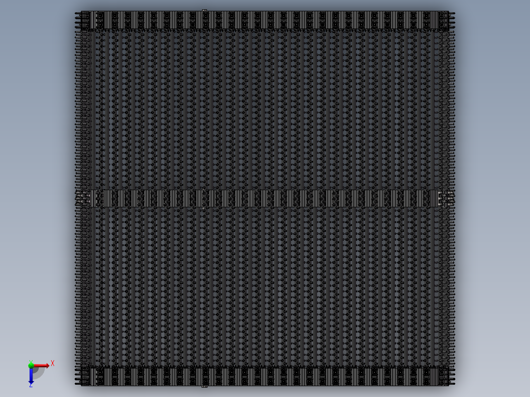 马铃薯联合收获机除杂装置输送带MF200俯视图