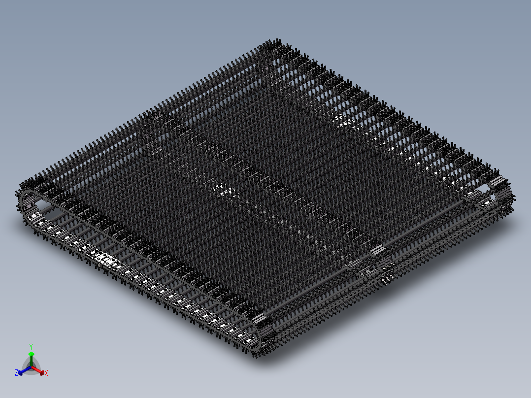 马铃薯联合收获机除杂装置输送带MF200正等轴测图