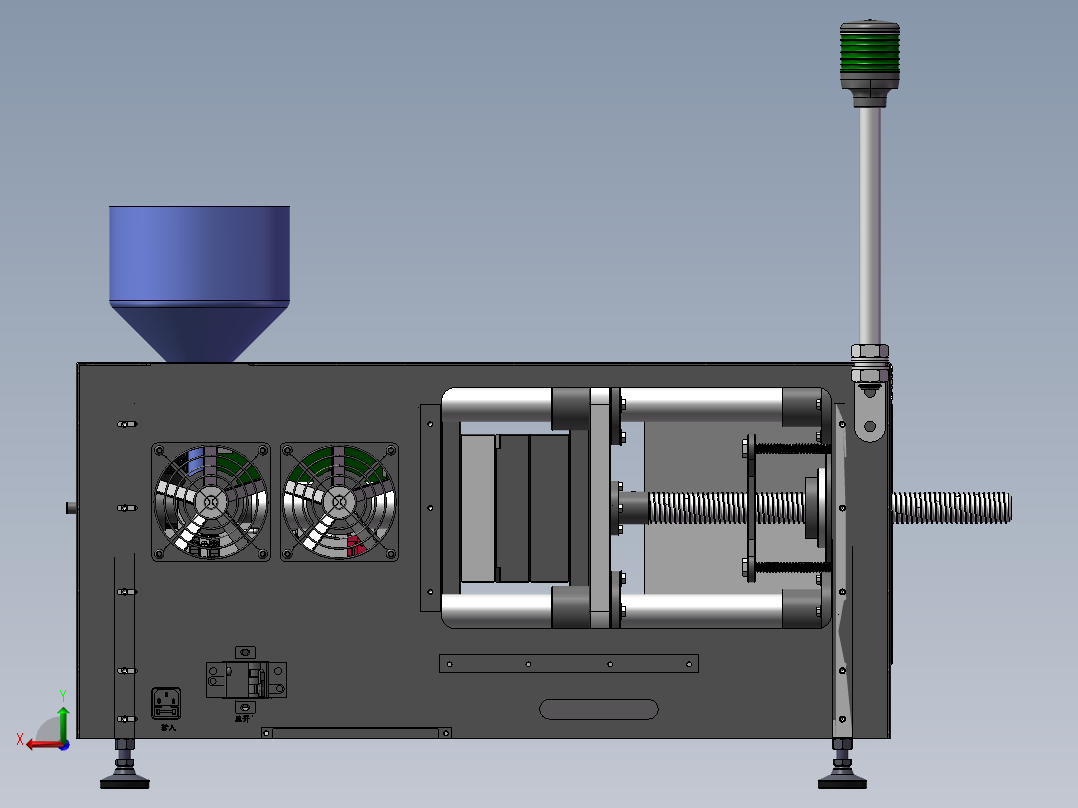 X2717 小型桌面注塑机 带BOM表后视图